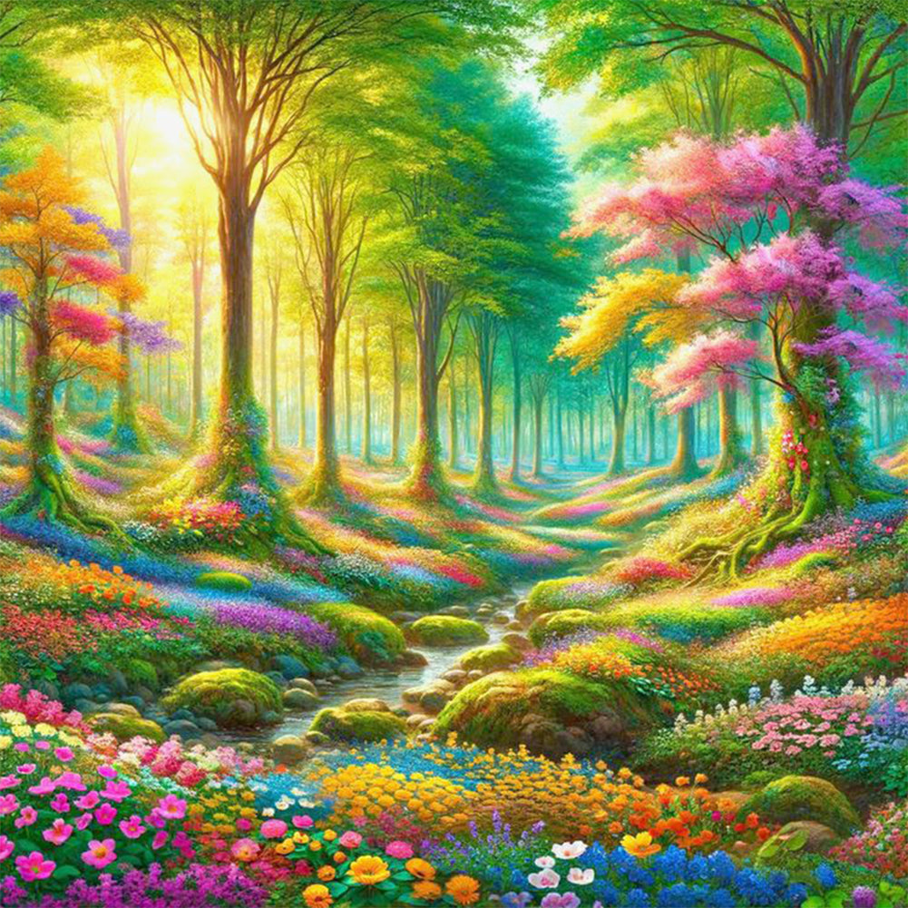 Diamond Painting - Full Round - Forest scenery (30*30CM)