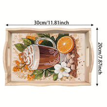 Load image into Gallery viewer, Diamond Painting Wooden Serving Tray with Handles Diamond Painting Dining Plate
