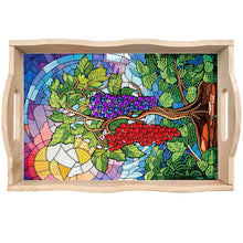 Load image into Gallery viewer, Diamond Painting Wooden Serving Tray with Handles Diamond Painting Dining Plate
