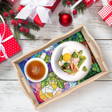Load image into Gallery viewer, Diamond Painting Wooden Serving Tray with Handles Diamond Painting Dining Plate
