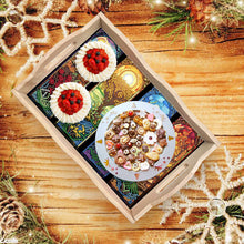Load image into Gallery viewer, Diamond Painting Wooden Serving Tray with Handles Diamond Painting Dining Plate
