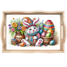 Load image into Gallery viewer, Diamond Painting Wooden Serving Tray with Handles Diamond Painting Dining Plate

