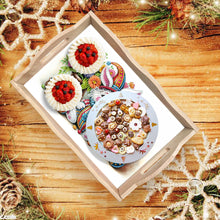 Load image into Gallery viewer, Diamond Painting Wooden Serving Tray with Handles Diamond Painting Dining Plate
