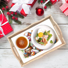 Load image into Gallery viewer, Diamond Painting Wooden Serving Tray with Handles Diamond Painting Dining Plate
