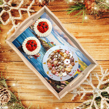 Load image into Gallery viewer, Diamond Painting Wooden Serving Tray with Handles Diamond Painting Dining Plate
