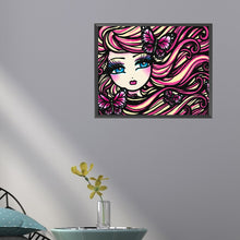 Load image into Gallery viewer, Diamond Painting - Full Round - Pink hair cartoon girl (50*40CM)
