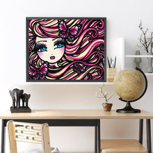 Load image into Gallery viewer, Diamond Painting - Full Round - Pink hair cartoon girl (50*40CM)
