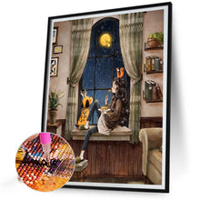 Load image into Gallery viewer, Diamond Painting - Full Round - Moon watching girl (40*50CM)
