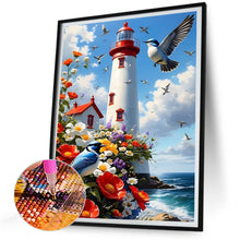 Load image into Gallery viewer, Diamond Painting - Full Round - Lighthouse on the seaside (30*40CM)
