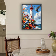 Load image into Gallery viewer, Diamond Painting - Full Round - Lighthouse on the seaside (30*40CM)
