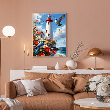 Load image into Gallery viewer, Diamond Painting - Full Round - Lighthouse on the seaside (30*40CM)
