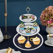 Load image into Gallery viewer, 3 Tier Acrylic Diamond Cupcake Stand Tower 5D DIY Diamond Painting Serving Tray
