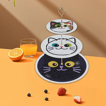 Load image into Gallery viewer, 3 Tier Acrylic Diamond Cupcake Stand Tower 5D DIY Diamond Painting Serving Tray
