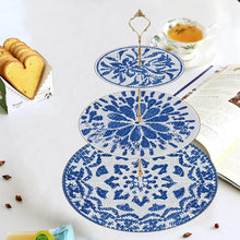 Load image into Gallery viewer, 3 Tier Acrylic Diamond Cupcake Stand Tower 5D DIY Diamond Painting Serving Tray
