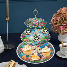 Load image into Gallery viewer, 3 Tier Acrylic Diamond Cupcake Stand Tower 5D DIY Diamond Painting Serving Tray
