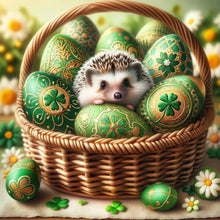 Load image into Gallery viewer, Diamond Painting - Full Round - Easter four-leaf clover egg hedgehog (40*40CM)
