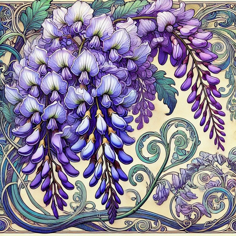 Diamond Painting - Full Round - Wisteria (40*40CM)