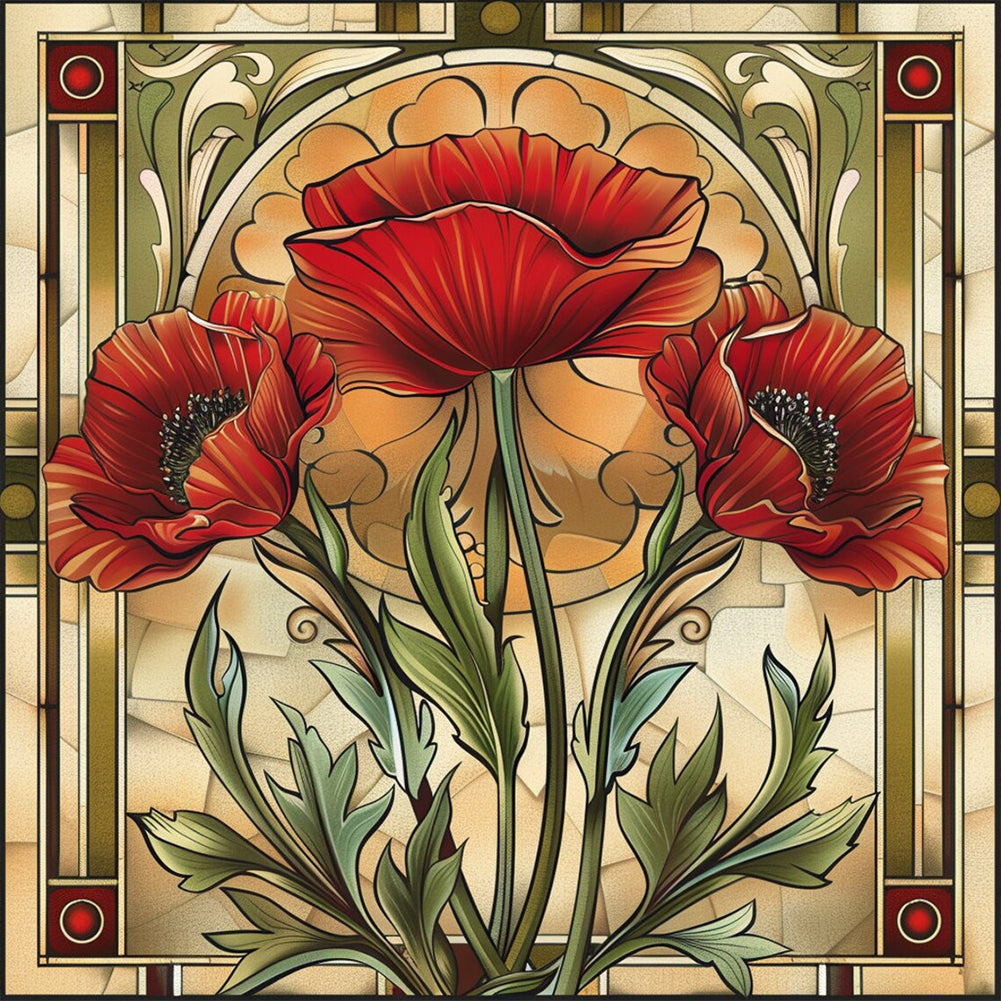 Diamond Painting - Full Round - Poppy (40*40CM)