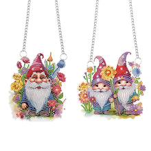 Load image into Gallery viewer, 2pcs Cute Gnome Diamond Art Hanging Pendant 5D DIY Diamond Painting Dots Pendant
