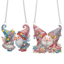 Load image into Gallery viewer, 2pcs Cute Gnome Diamond Art Hanging Pendant 5D DIY Diamond Painting Dots Pendant
