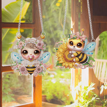 Load image into Gallery viewer, 2pcs Animal Diamond Art Hanging Pendant 5D DIY Diamond Painting Dots Pendant
