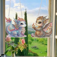 Load image into Gallery viewer, 2pcs Animal Diamond Art Hanging Pendant 5D DIY Diamond Painting Dots Pendant
