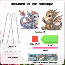 Load image into Gallery viewer, 2pcs Animal Diamond Art Hanging Pendant 5D DIY Diamond Painting Dots Pendant
