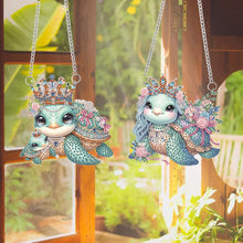 Load image into Gallery viewer, 2pcs Animal Diamond Art Hanging Pendant 5D DIY Diamond Painting Dots Pendant
