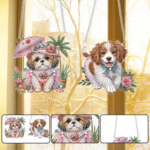 Load image into Gallery viewer, 2pcs Animal Diamond Art Hanging Pendant 5D DIY Diamond Painting Dots Pendant
