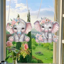 Load image into Gallery viewer, 2pcs Animal Diamond Art Hanging Pendant 5D DIY Diamond Painting Dots Pendant
