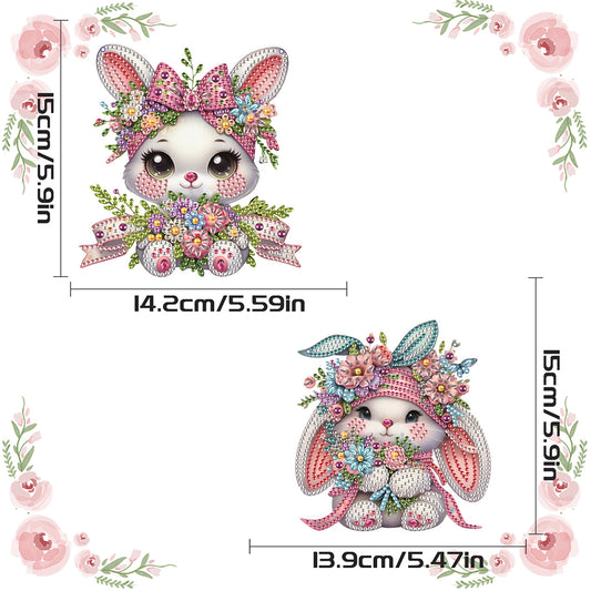 2pcs Animal Diamond Art Hanging Pendant 5D DIY Diamond Painting Dots Pendant