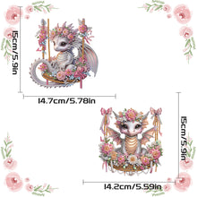 Load image into Gallery viewer, 2pcs Animal Diamond Art Hanging Pendant 5D DIY Diamond Painting Dots Pendant
