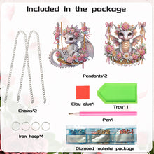 Load image into Gallery viewer, 2pcs Animal Diamond Art Hanging Pendant 5D DIY Diamond Painting Dots Pendant
