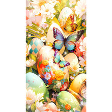 Load image into Gallery viewer, Diamond Painting - Full Round - Flower bush egg butterfly (40*70CM)
