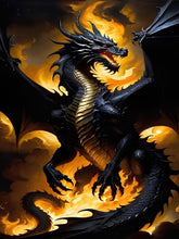 Load image into Gallery viewer, Diamond Painting - Full Round - Black Dragon (40*70CM)
