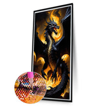 Load image into Gallery viewer, Diamond Painting - Full Round - Black Dragon (40*70CM)
