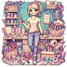 Load image into Gallery viewer, Diamond Painting - Full Round - Tailor Girl (40*40CM)
