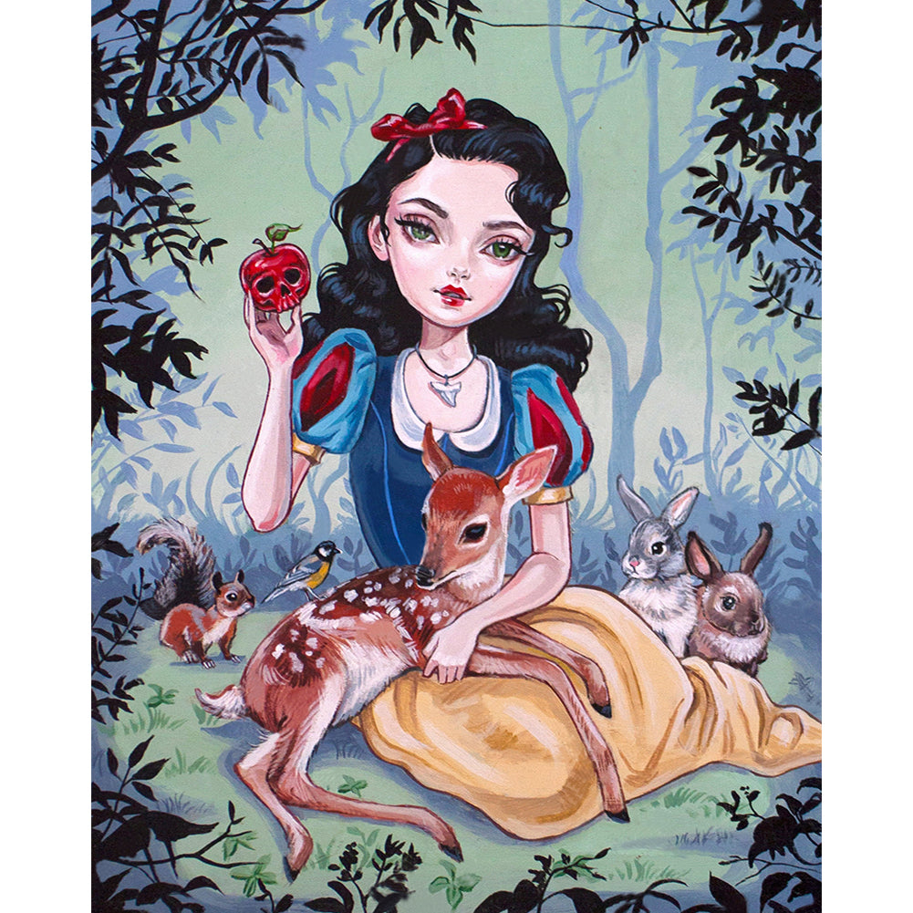 Diamond Painting - Full Round - Moose and Snow White (40*50CM)