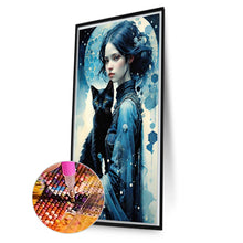 Load image into Gallery viewer, Diamond Painting - Full Round - Black Cat Girl (40*70CM)
