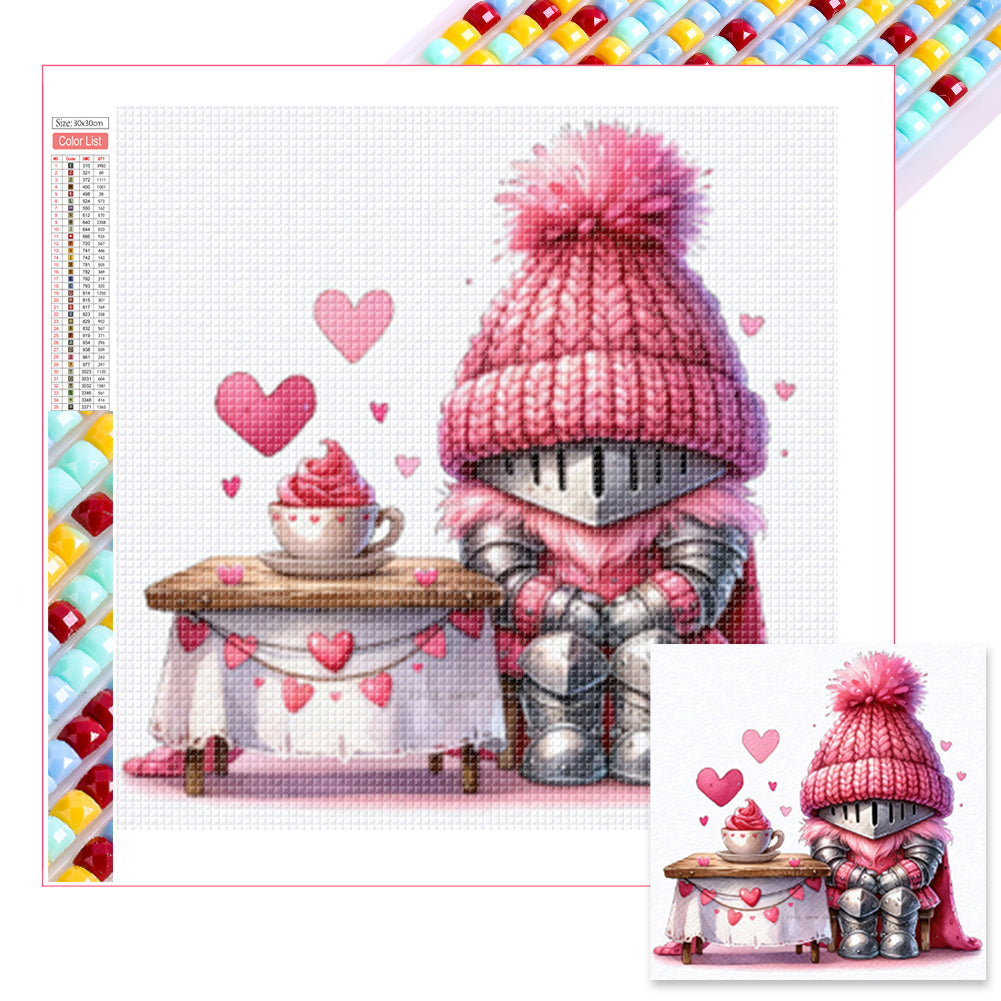 Diamond Painting - Full Square - Valentine's Day Love Guardian Knight (30*30CM)