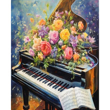 Load image into Gallery viewer, Diamond Painting - Full Square - Flowers on the piano (40*50CM)
