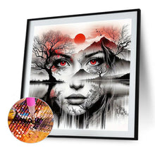Load image into Gallery viewer, Diamond Painting - Full Round - Lady&#39;s headshot landscape (50*50CM)
