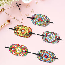 Load image into Gallery viewer, 5Pcs PVC Mandala Pattern 5D DIY Diamond Hair Sticks Crafts Gifts for Women Girls
