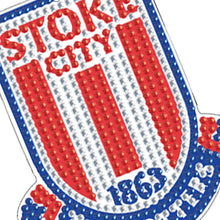 Load image into Gallery viewer, PET Double Sided Special Shaped Stoke City Football Club DIY Diamond Art Keyring
