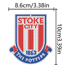 Load image into Gallery viewer, PET Double Sided Special Shaped Stoke City Football Club DIY Diamond Art Keyring
