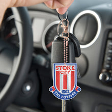 Load image into Gallery viewer, PET Double Sided Special Shaped Stoke City Football Club DIY Diamond Art Keyring
