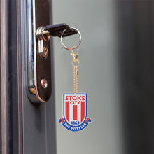 Load image into Gallery viewer, PET Double Sided Special Shaped Stoke City Football Club DIY Diamond Art Keyring
