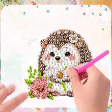 Load image into Gallery viewer, 6Pcs Acrylic Spring Flower Hedgehog DIY Diamond Art Refrigerator Magnets Sticker
