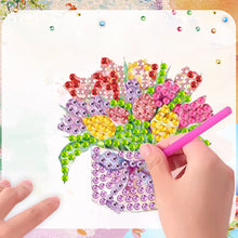 Load image into Gallery viewer, 6Pcs Acrylic Tulip DIY Diamond Art Refrigerator Magnets Sticker for Beginners
