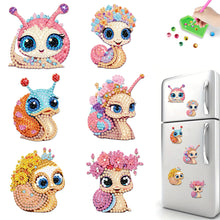 Load image into Gallery viewer, 6Pcs Acrylic Snail DIY Diamond Art Refrigerator Magnets Sticker for Beginners
